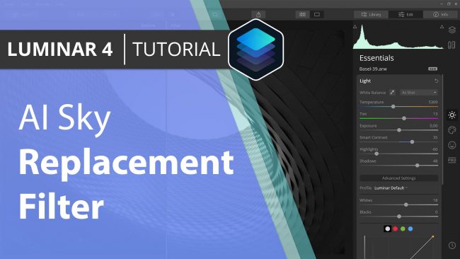 Ai sky replacement tool from luminar 4